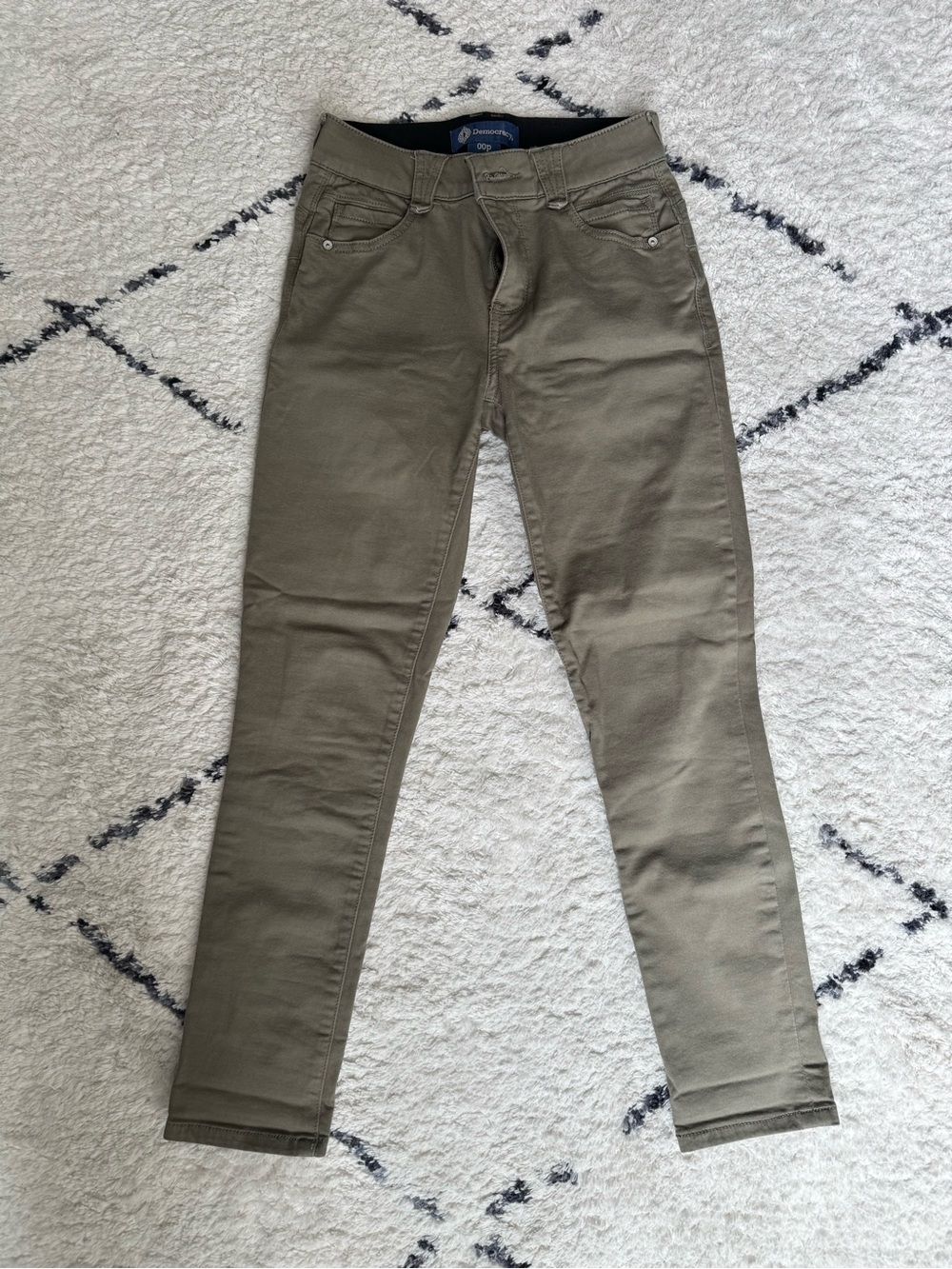 Democracy “Ab” solution Color Ankle Skimmer Petite Skinny Pants-Laurel Oak Green